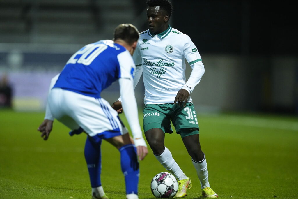 Viborgs Ibrahim Said i aktion i Superliga-kampen imod Lyngby.