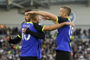 Harry Kane, Tottenham, Premier League, Tottenham-Brighton højdepunkter.