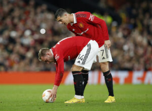 Christian Eriksen og Cristiano Ronaldo var begge med, da Manchester United slog Sheriff Tiraspol i Europa League.