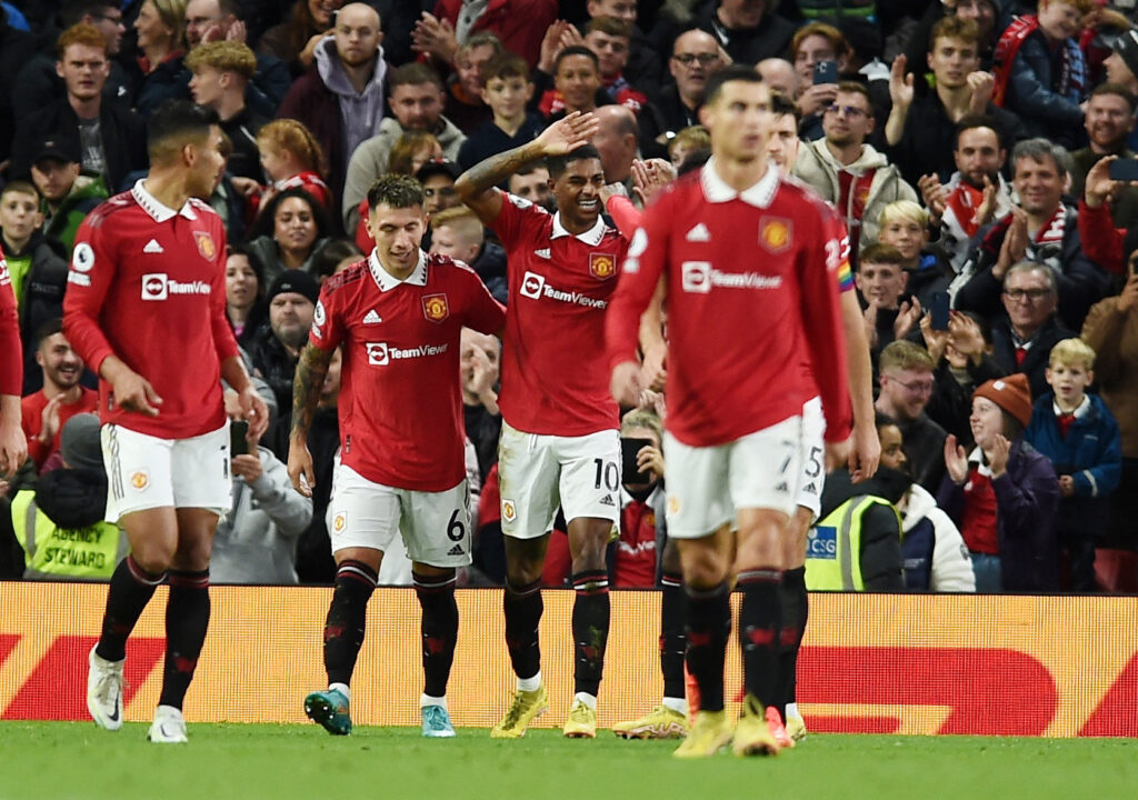 Marcus Rashford scorede for Manchester United i Premier League-kampen imod West Ham.