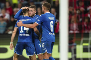 Jacob Bruun Larsen scorede Hoffenheims enlige mål i 1-1-kampen mod FC Köln.