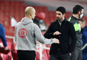 Pep Guardiola uddeler store roser til Mikel Arteta