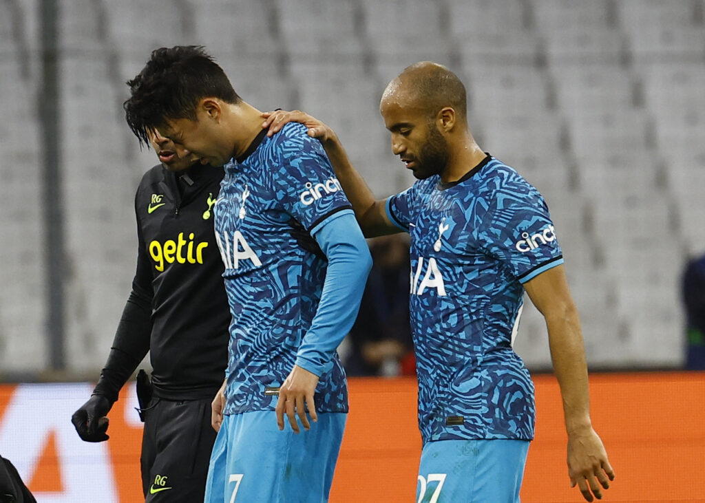 Tottenhams Son Heung-Min måtte tirsdag aften gå skadet fra banen i Champions League-opgøret mod Marseille. Er VM i farer?