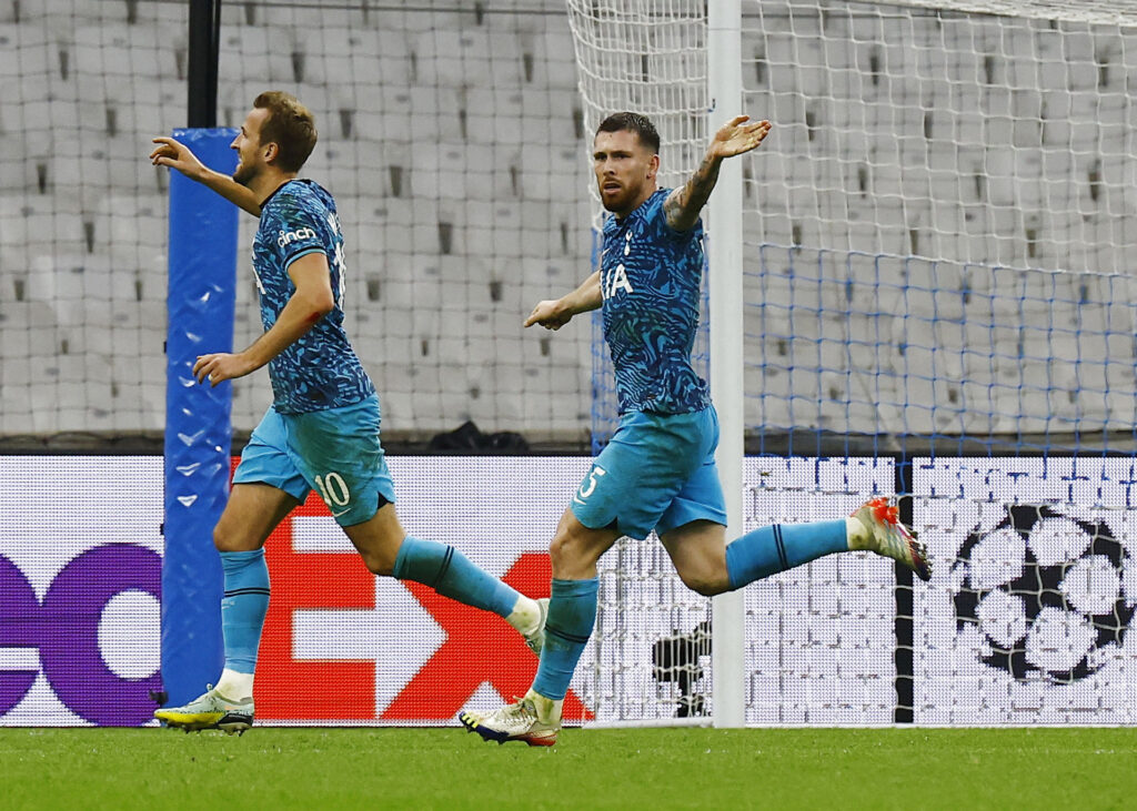 Pierre Emile Højbjerg og Harry Kane sikrede Tottenham gik videre fra Champions League efter sejr mod Marseille