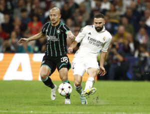 Real Madrid spiller imod Celtic i Champions League.