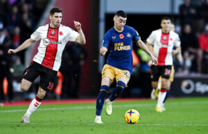 Miguel Almiron forsatte målstimen i Premier League for Newcastle i kampen mod Southampton.