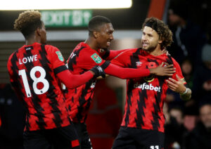 Emiliano Marcondes scorede, da Bournemouth bankede Everton.