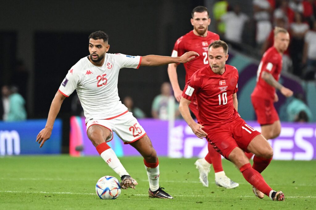 Anis Ben Slimane. Danmark Tunesien. VM 2022 i Qatar.