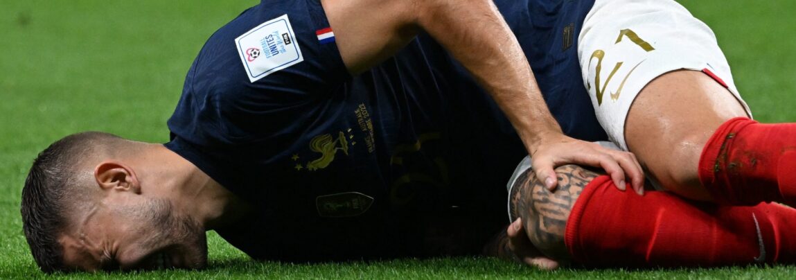 Lucas Hernandez skadet. Frankrig. VM 2022 Qatar.