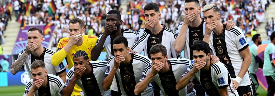 Tyskland protesterer mod FIFA. VM 2022 i Qatar.