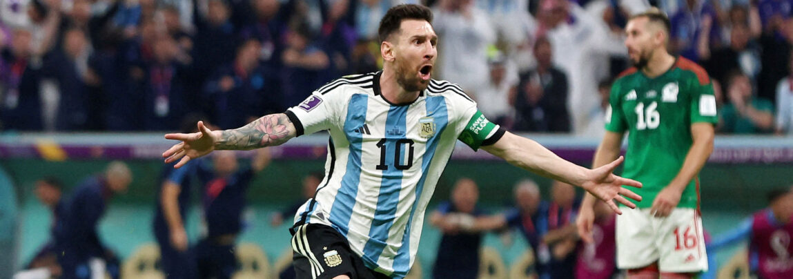 Lionel Messis føringsmål mod Mexico frembragte tårer på den argentinske trænerbænk