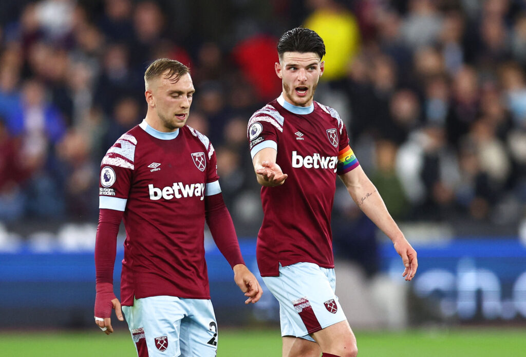 Ifølge David Moyes er Declan Rice ikke til salg i det kommende transfervindue.