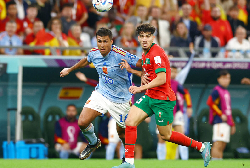 Ottendedelsfinalen mellem Marokko og Spanien er ude i forlænget spilletid