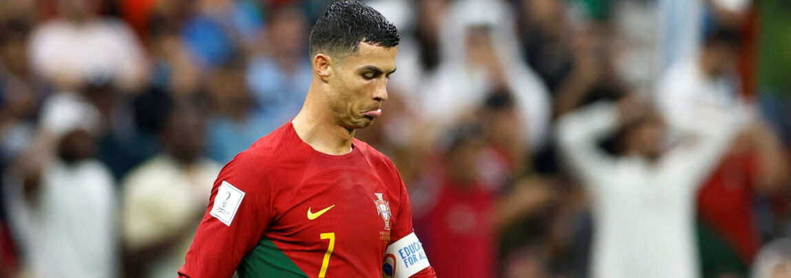 Cristiano Ronaldo om bænkplads. Portugal. VM 2022 Qatar.