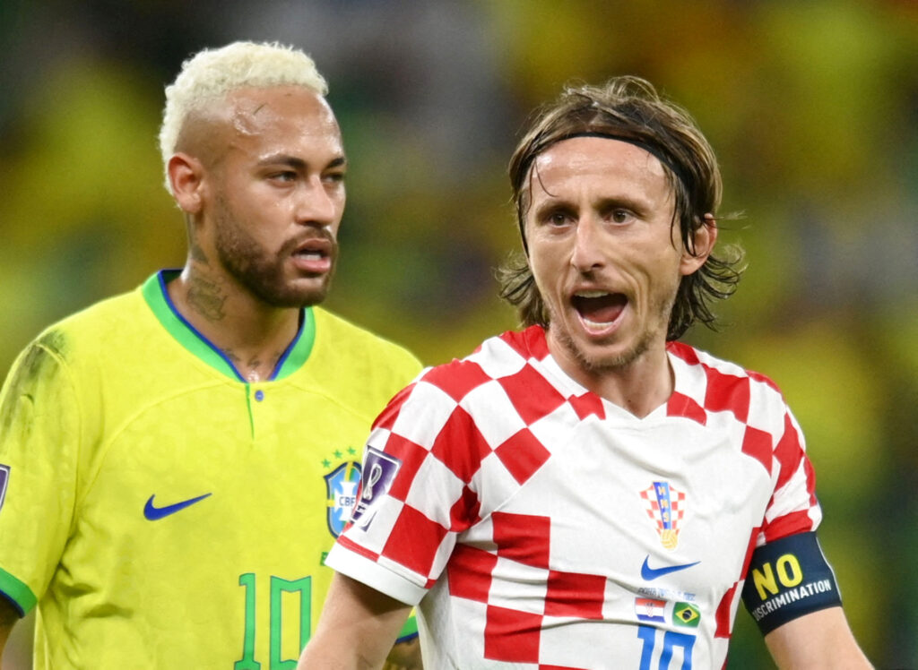 Luka Modric fejrer endnu en VM-semifinale.
