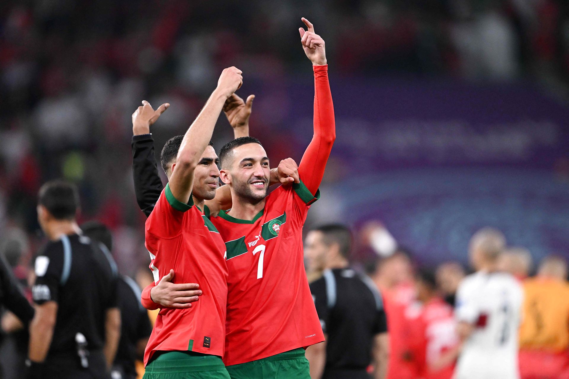 Khaled Beydoun] Morocco star Hakim Ziyech has never taken a single dollar  while playing for his country (since 2015). He donates it all to team staff  and poor families in his native