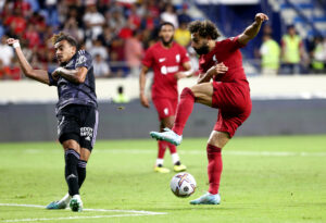 Salah brændte straffespark tidligt i første halvleg.