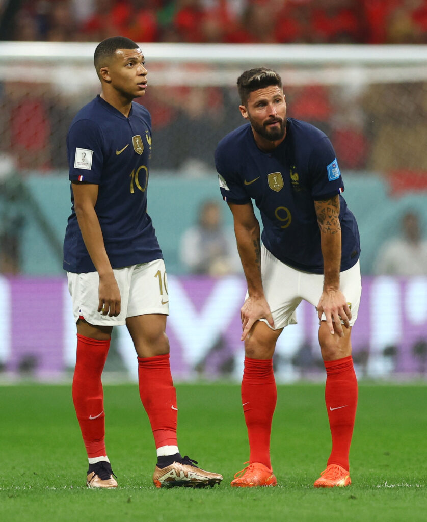 Olivier Giroud tvivlsom før VM-finalen mellem Frankrig og Argentina.
