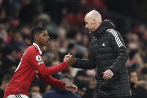 Erik ten Hag forklarer fravalget af Marcus Rashford for Manchester United.
