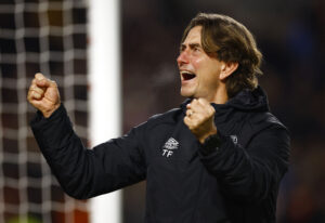 Thomas Frank var en glad mand efter sejren mod Liverpool.