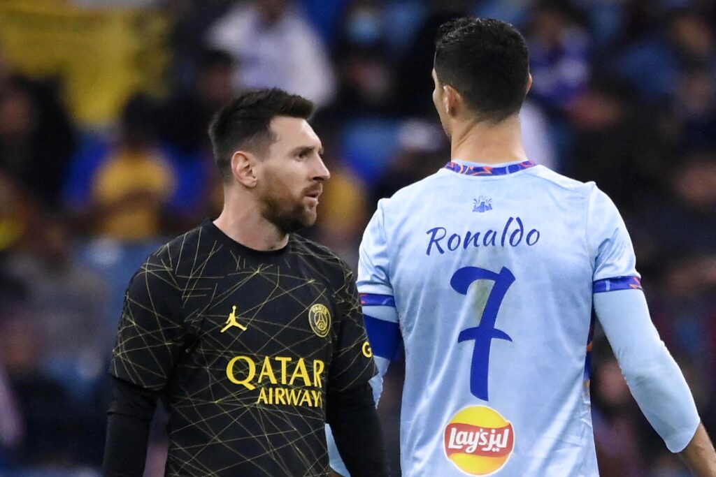 Lionel Messi og Cristiano Ronaldo spillede mod hinanden torsdag, da PSG slog Riyadh Seasons 5-4