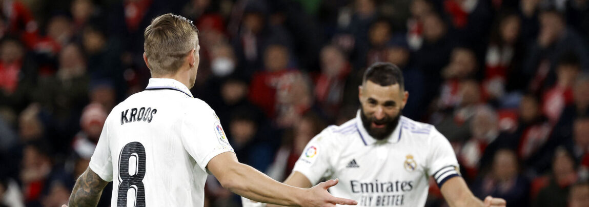 Karim Benzema og Toni Kroos stod for målene, da Real Madrid sejrede over Athletic Bilbao.