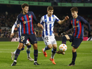 Andreas Christensen i aktion for FC Barcelona i Copa Del Rey.