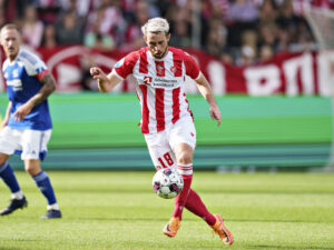 Louka Prip scorede to gange mod Vendsyssel i AaB's sidste træningskamp.