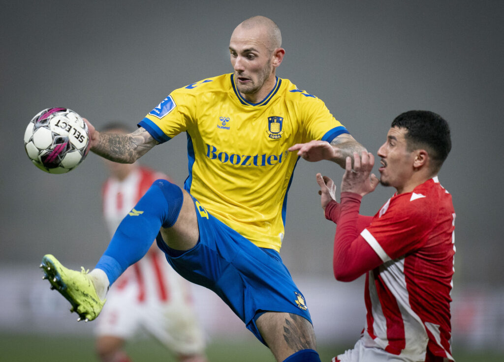 Jens Martin Gammelby har ikke slået igennem for Brøndby i Superligaen.