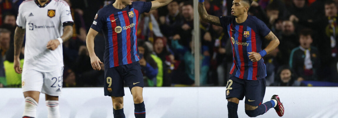 Raphinha scorede i kampen mellem FC Barcelona og Manchester United.