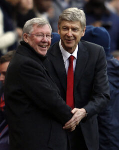 De to tidligere managere i Premier League, Manchester Uniteds Sir Alex Ferguson og Arsenals Arsene Wenger, er begge blevet optaget i Premier Leagues Hall of Fame.