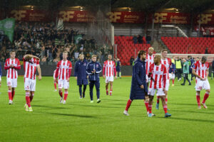 AaB's trup til mandagens Superligaopgør hjemme på Aalborg Portland Park mod FC Midtjylland.