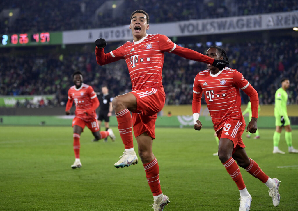 Jamal Musiala og Bayern München har scoret flest mål i denne sæson.