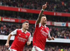 Arsenal, Ben White, Manchester City, Liverpool, Premier League.