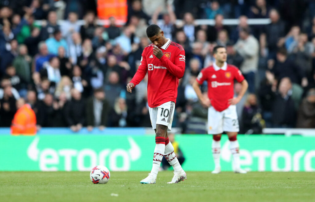 Manchester United-truppen tog en alvorssnak uden andre til stede efter nederlaget til Newcastle.