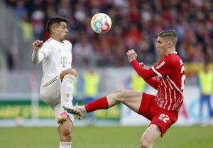 portugisiske Joao Cancelo er i denne sæson udlejet fra Manchester City til Bayern münchen, som står overfor hinanden i Champions League-kvartfinalen.