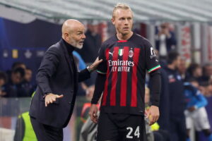 AC Milans danske forsvarsspiller, Simon Kjær, var godt tilfreds efter 1-0-sejren over Napoli i Champions Leagues kvartfinalen på San Siro.