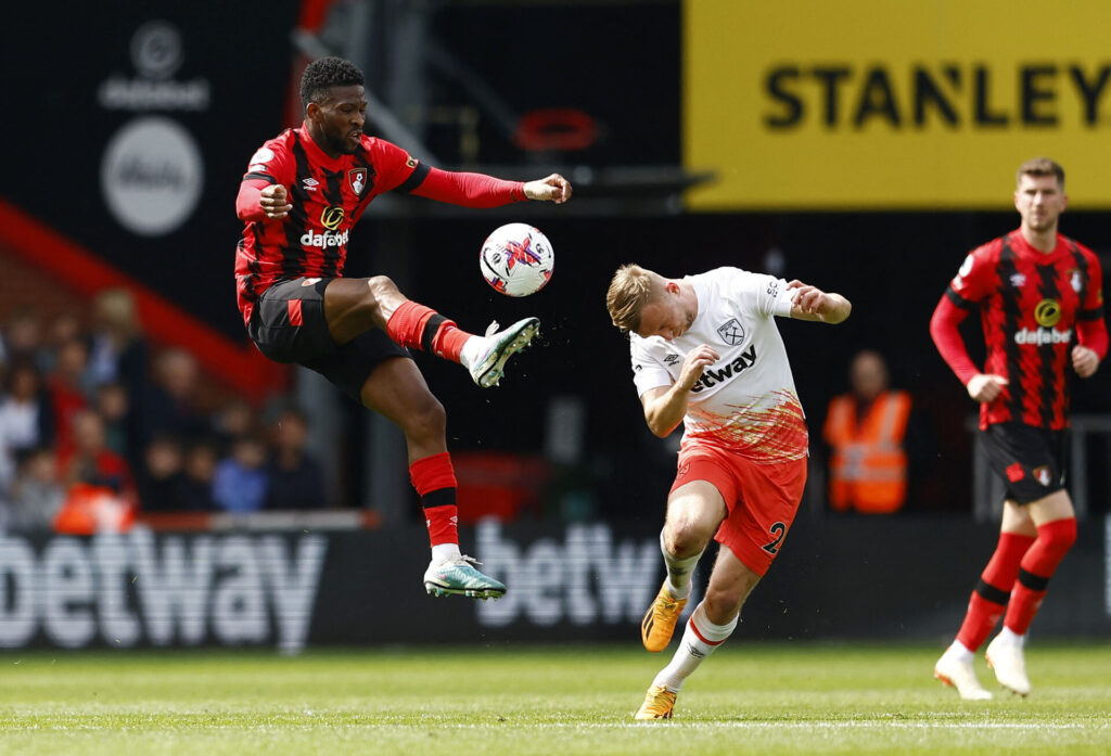 Se mål og højdepunkter fra Premier League-kampen mellem Bournemouth og West Ham.