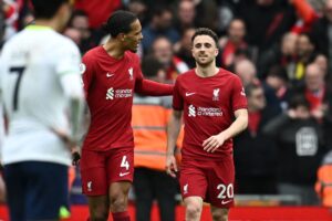 Tottenham-træneren, Ryan Mason, var ikke tilfreds med, at Diogo Jota var på banen i Premier League-kampen mod Liverpool.