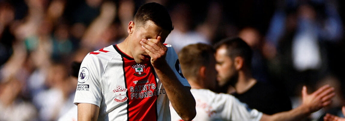 Southampton rykker ned fra Premier League.