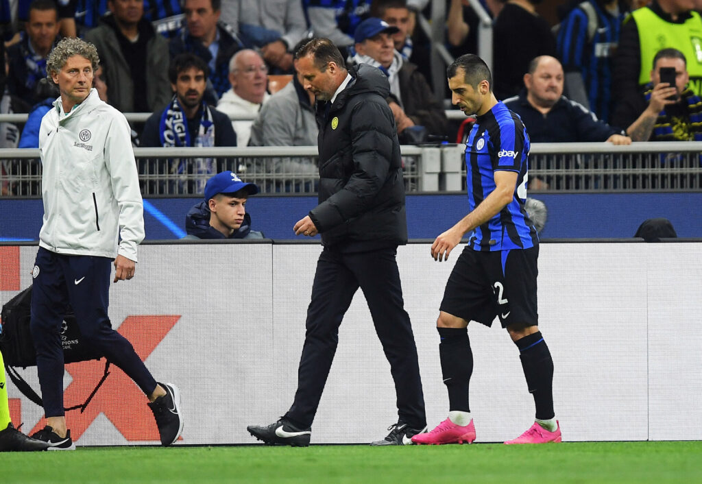 Henrikh Mkhitaryan skadet Inter Champions League-finale