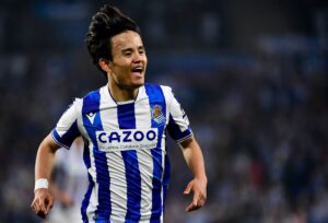 Takefusa Kubo scorede i LaLiga-kampen mellem Real Sociedad og Almeria.