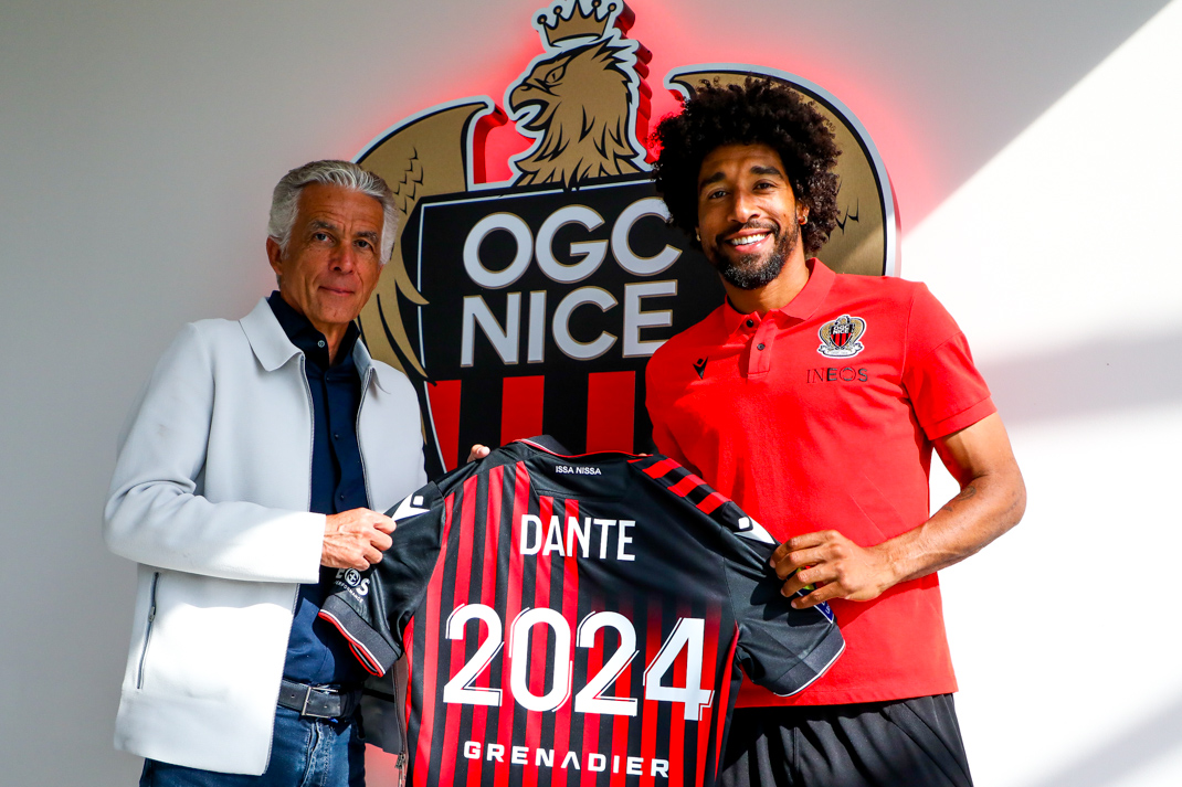 Veteranen Dante forlænger i Nice: Jeg vil give alt Foto: ogcnice.com