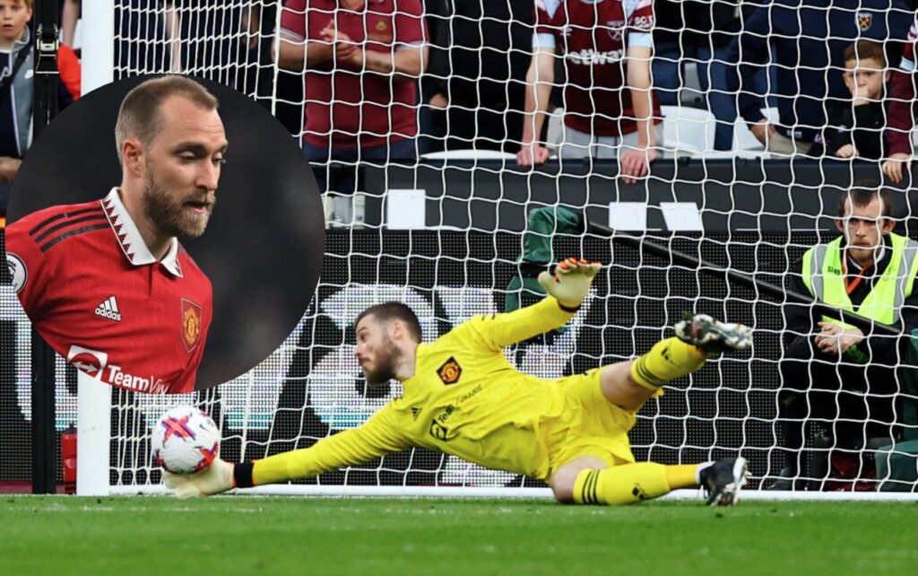 Christian eriksen forsvarer manchester United-målmand david de gea, efter spanieren droppede og kostede point mod West Ham.