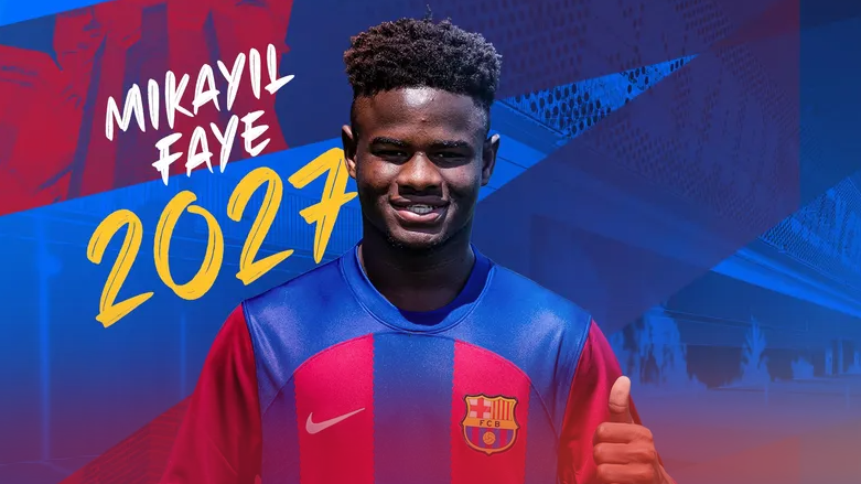 Mikayil Faye er ny man i FC Barcelona.