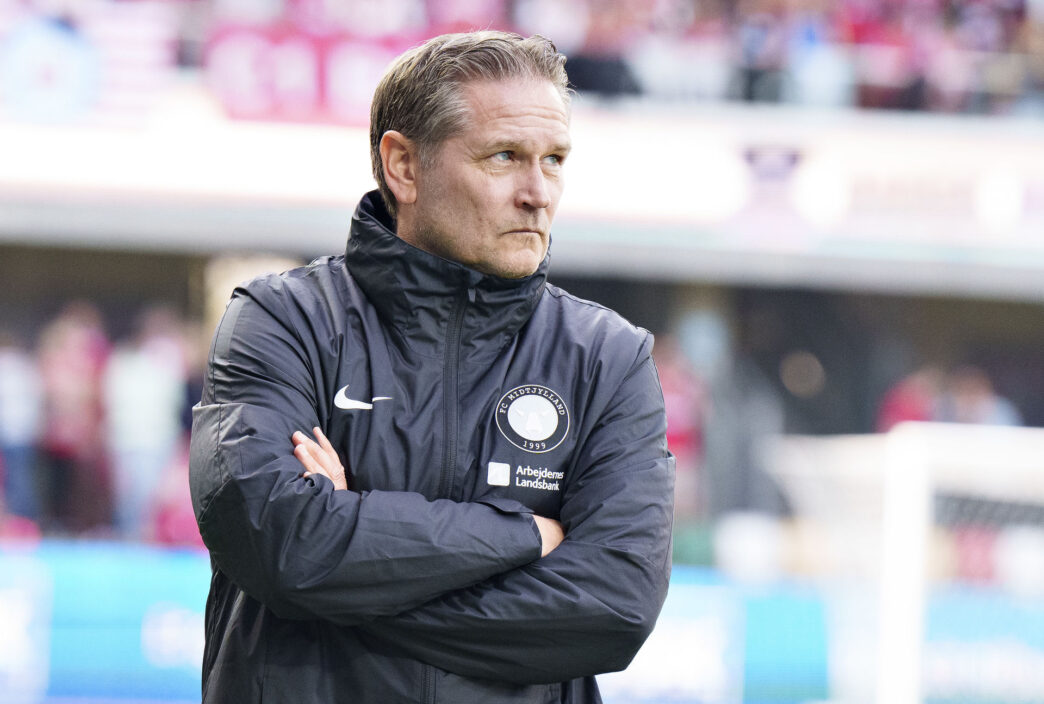 Thomas Thomasberg inden FC Midtjylland - Viborg FF.