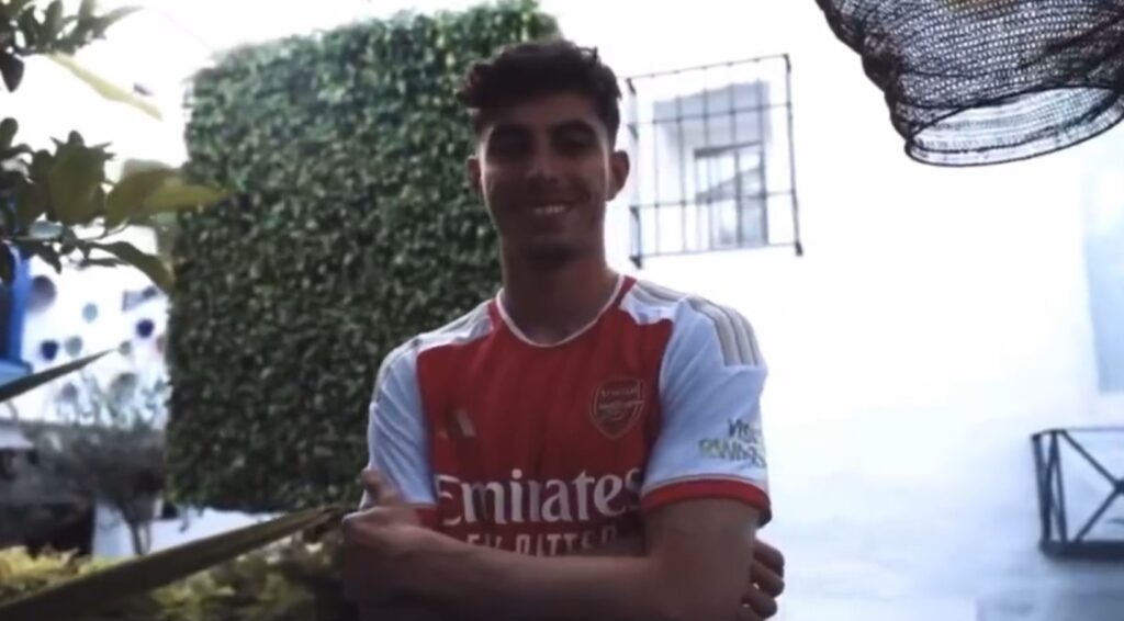 Premier League-klubben Arsenal har bekræftet købet af Kai Havertz, men en video af tyskerens præsentation er blevet lækket på sociale medier.