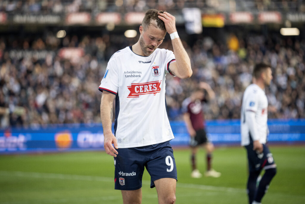 Patrick Mortensen ved, der venter en svær opgave for AGF hjemme mod Club Brügge.