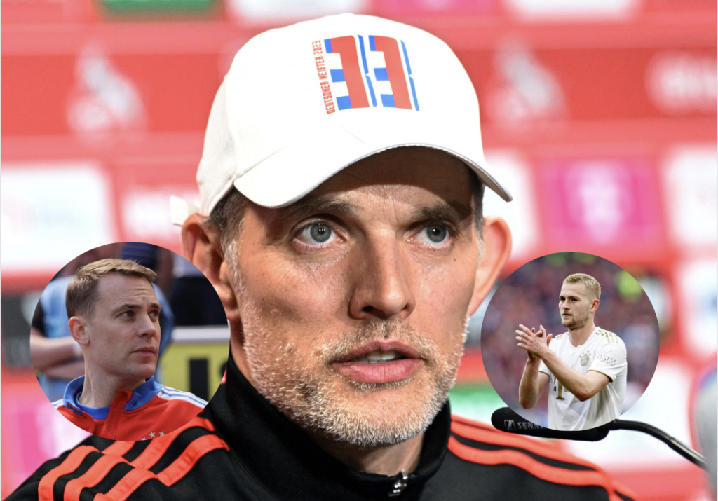 FC Bayern München-træneren, Thomas Tuchel, giver opdateringer på Mathijs de Ligt og Manuel Neuer.