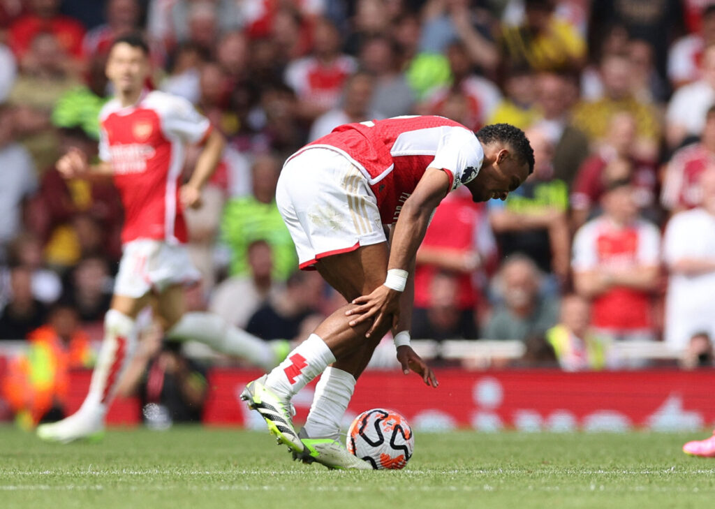 Arsenal-spilleren Jurrien Timber er blevet skadet.